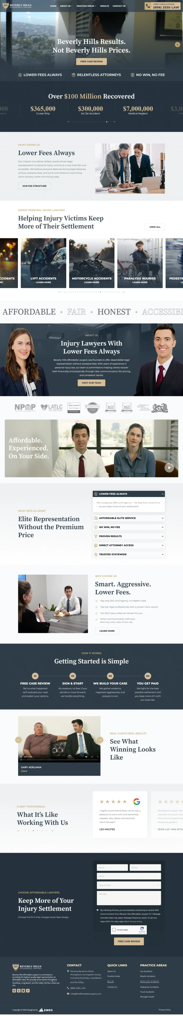 Beverly Hills Affordable Lawyers website preview