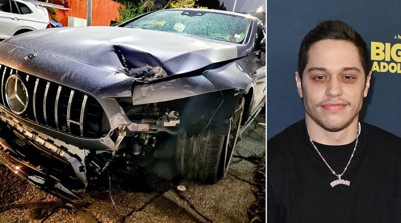 Peter Davidson Car destroyed after his car crash in Beverly Hills in March 2023