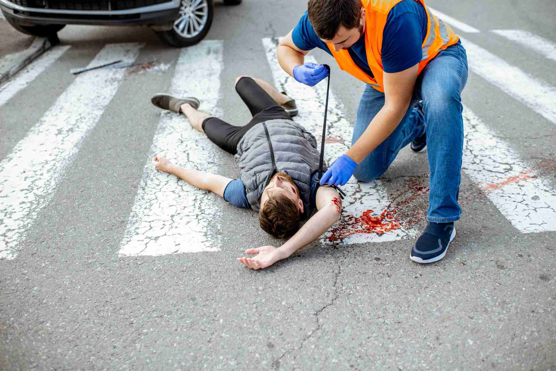Assisting a person after suffering personal injuries in a car accident