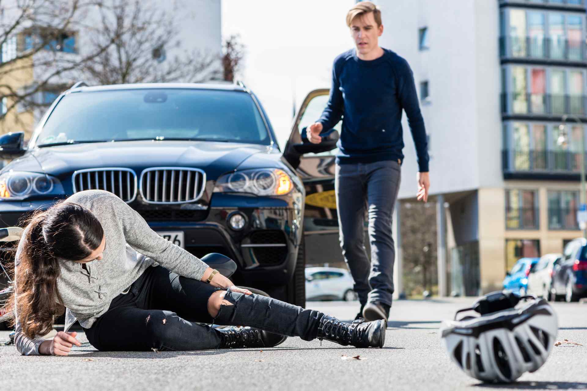 A bicycle accident taking place in California