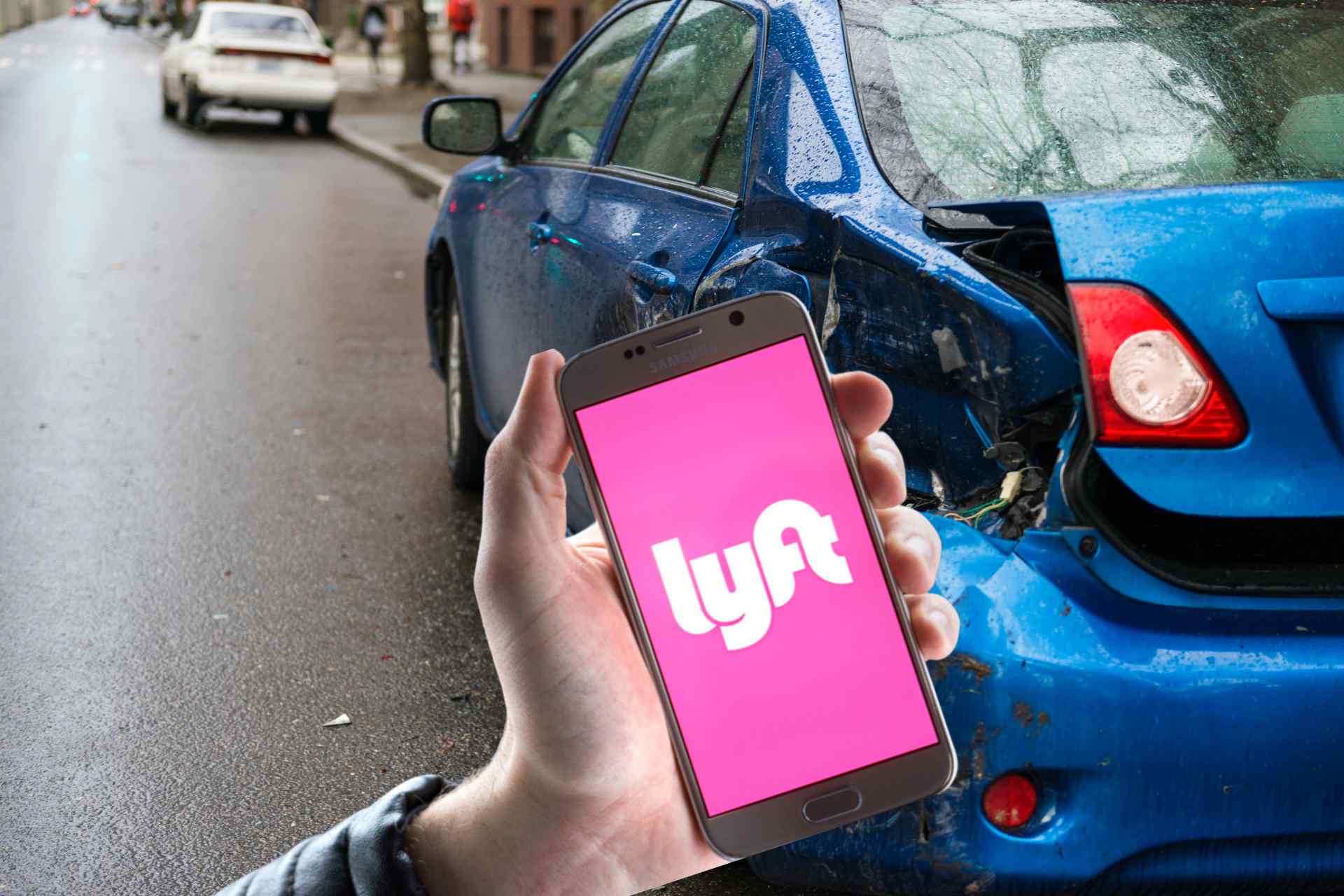 A lyft accident on the road