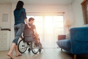 a man with temporary disability after a car accident