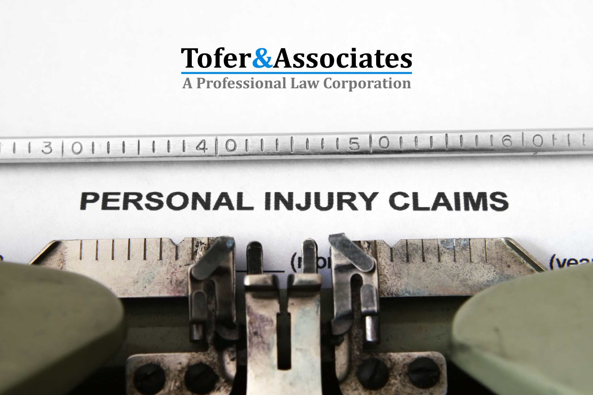 A personal injury claim being filled out