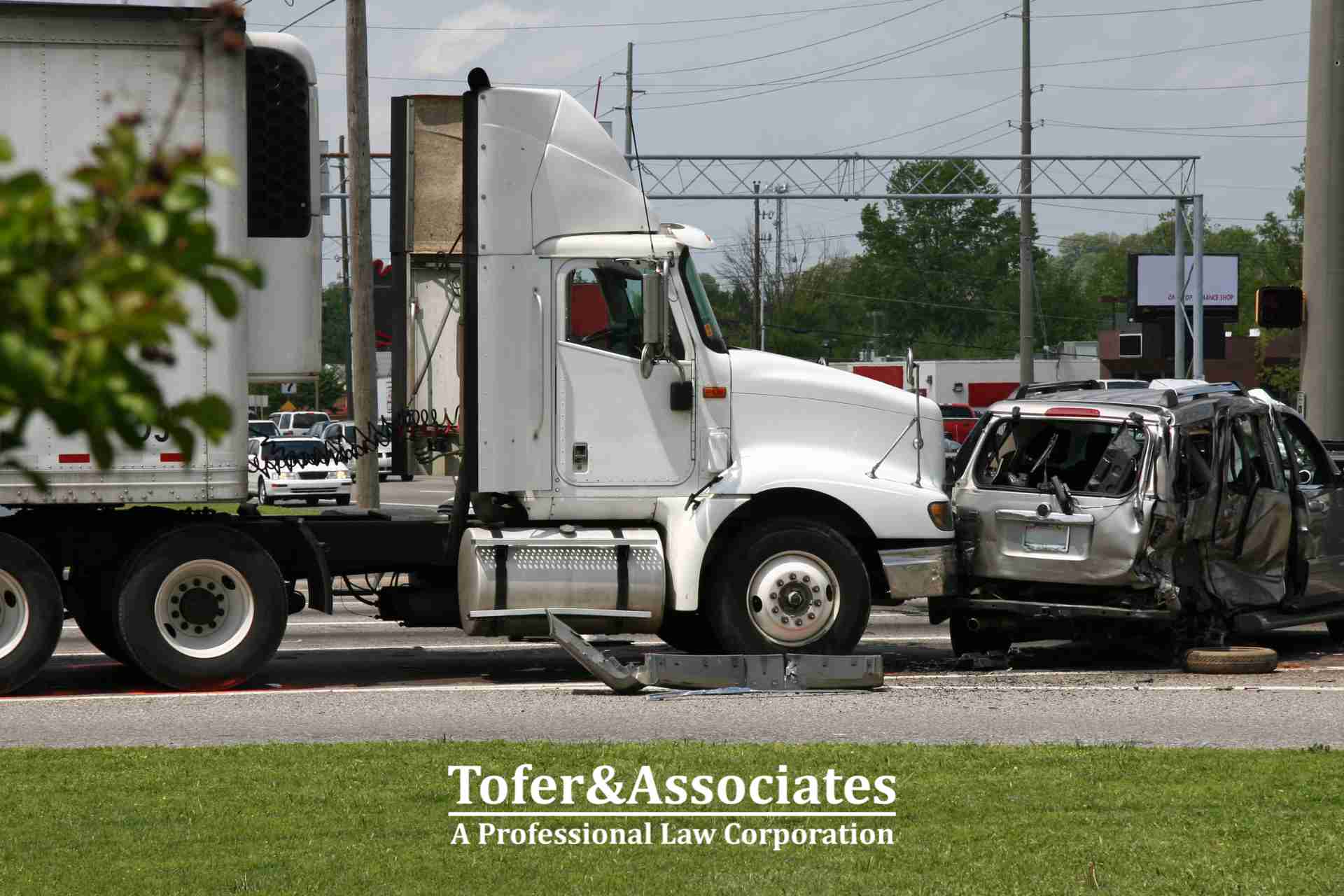 A truck accidents on the road