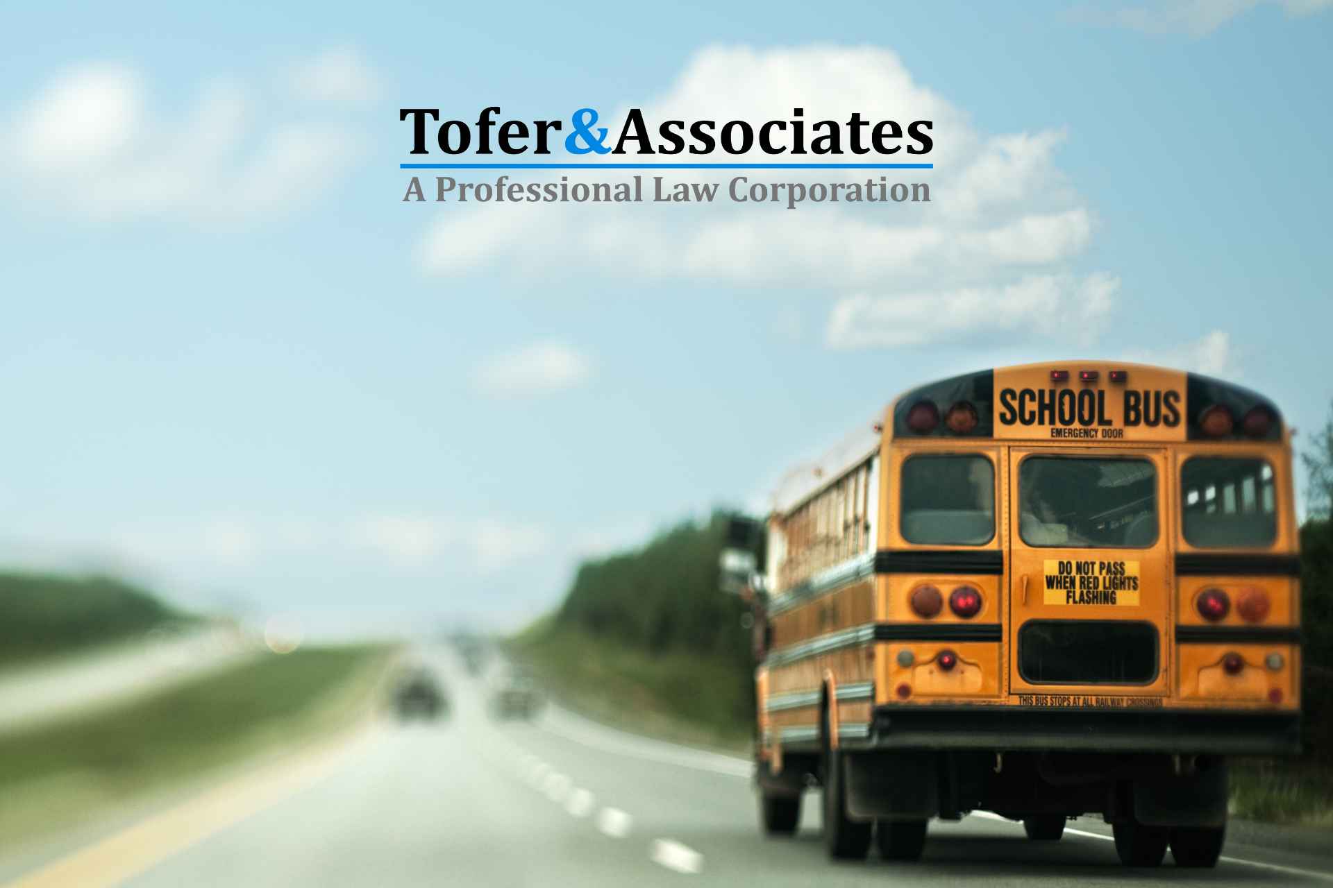 School bus driving on a highway